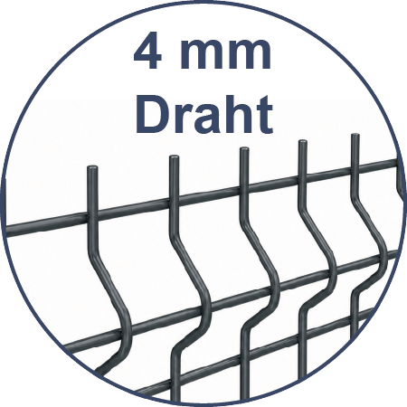 Komplettzaun mit 3D Einstabmatte FA Matte