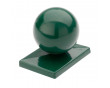 Zierkugel für Zaunpfosten 60x40mm-grün RAL 6005 ohne Überstand