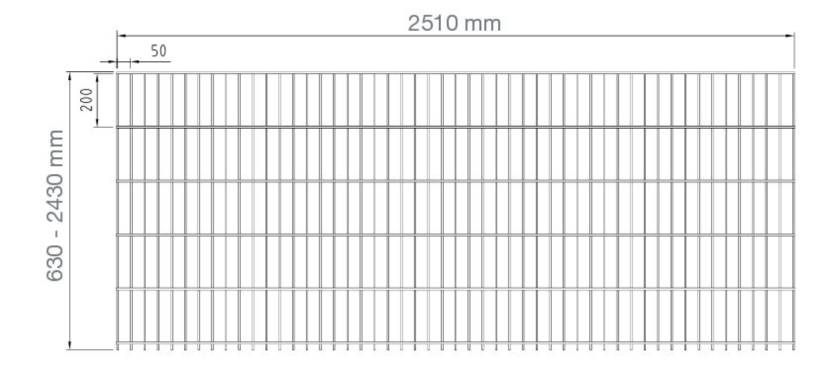 20 Meter Doppelstabmattenzaun komplett (anthrazit)