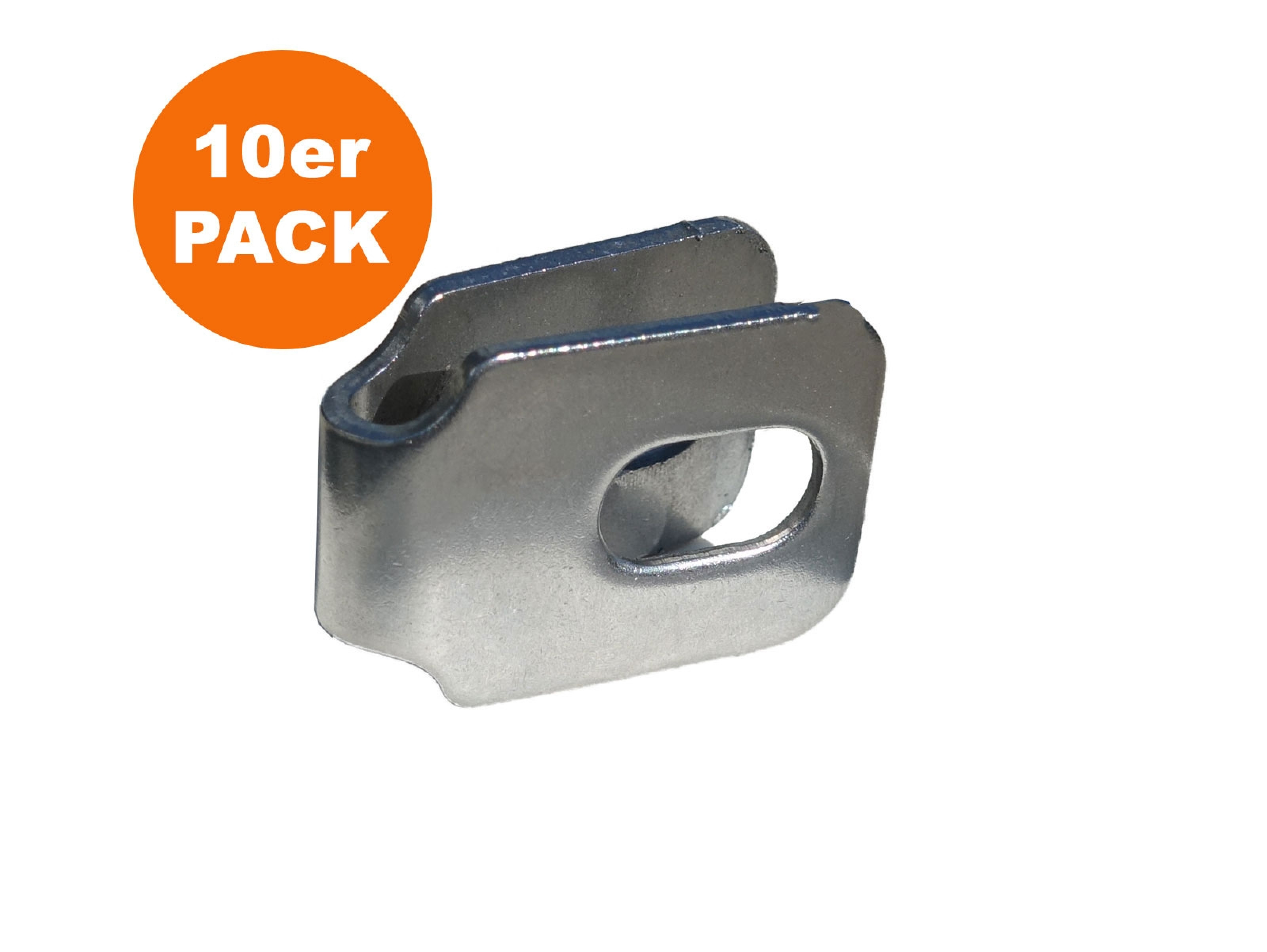 20 Stück Edelstahl Zaunklemmen V2A – 40x20 Mm, Für Gabionen, Mattenzäune | Korrosionsbeständig, Silber