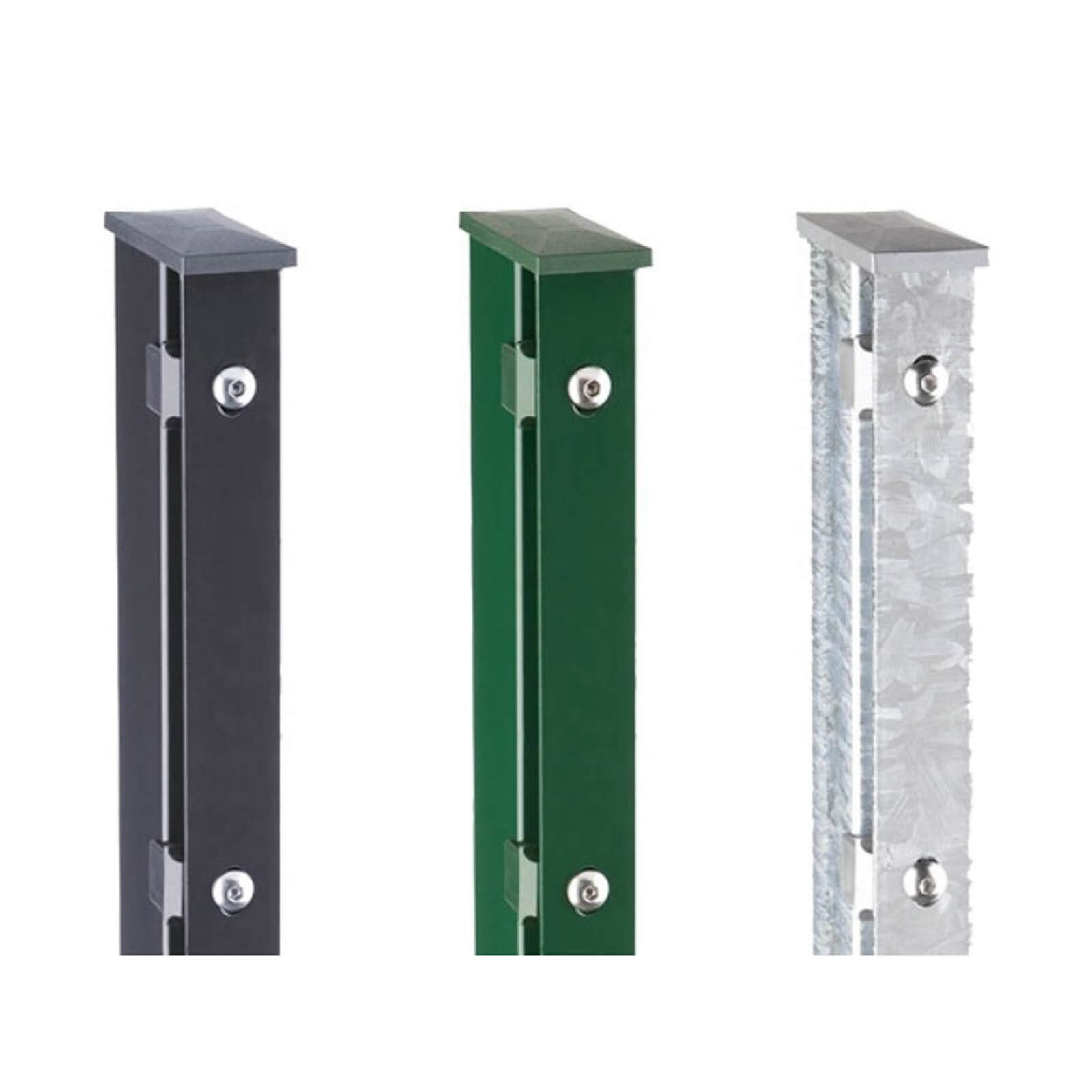 24 Stück Pfostenkappen 9x9cm - Schwarze Zaunpfosten Abdeckkappen