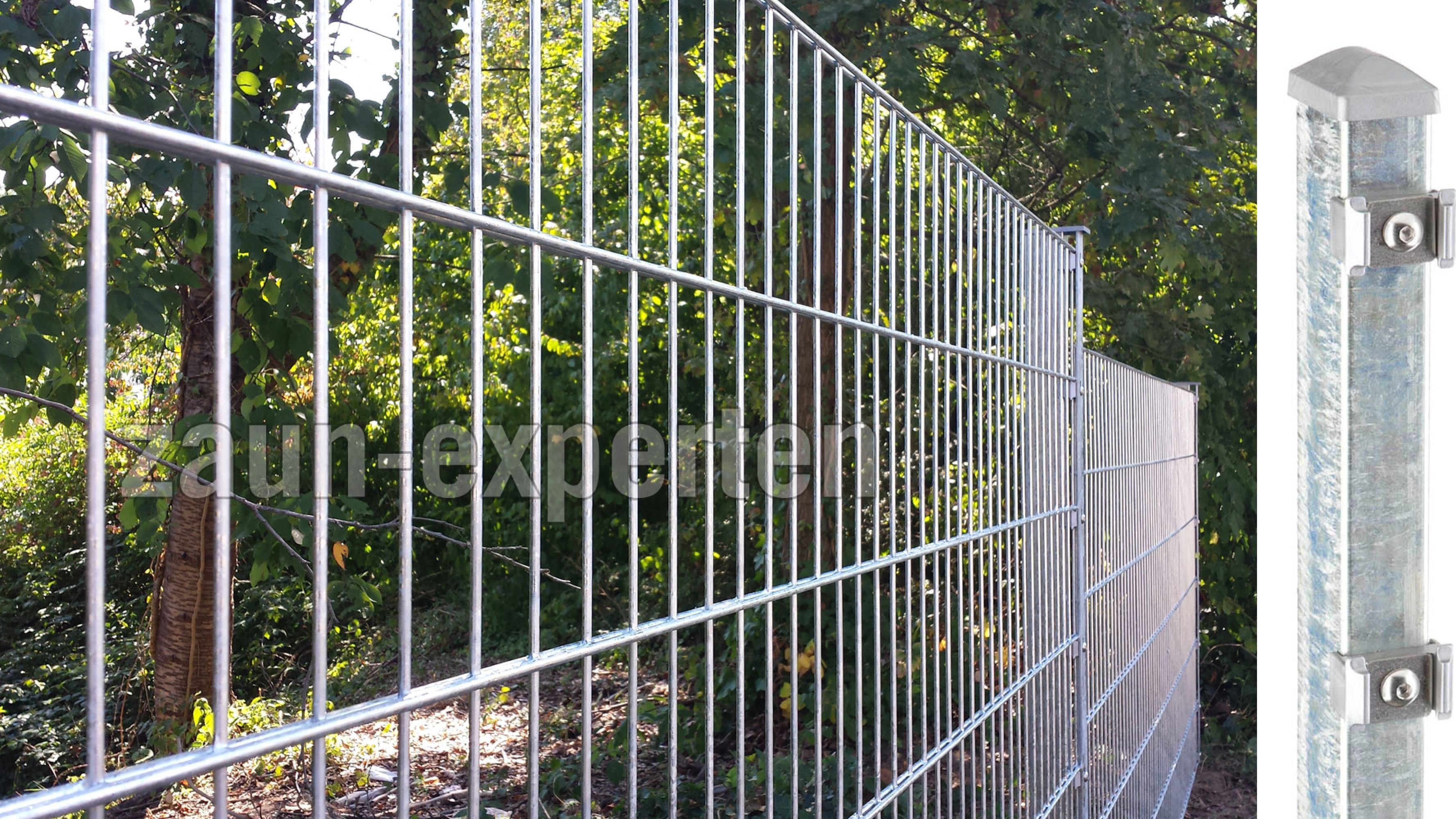 30 Meter Doppelstabmattenzaun komplett (feuerverzinkt)