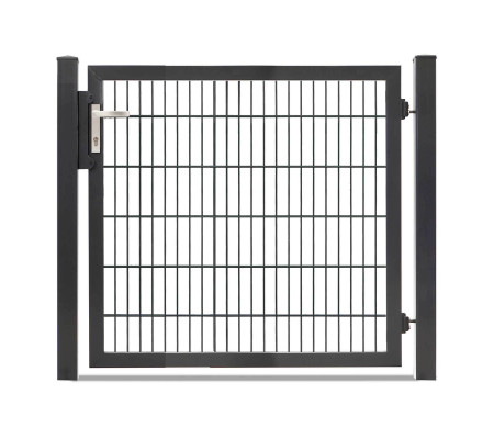 Gartentor Hoftor Doppelstabmatentor Rohrrahmentor Profi-Max 1 flg. Lichte Weite: 1340 mm Anthrazit RAL 7016