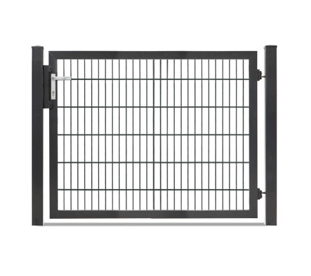 Gartentor Hoftor Doppelstabmatentor Rohrrahmentor  Profi-Max 1 flg. Lichte Weite: 1590 mm Anthrazit RAL 7016