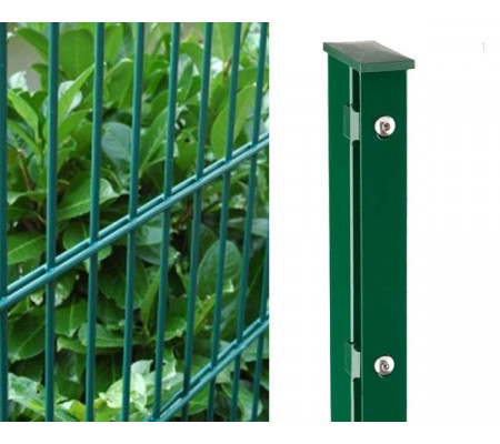Doppelstabmattenzaun komplett Grün RAL 6005