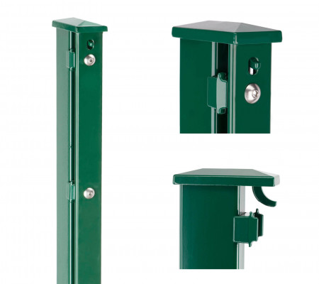 Doppelstabmattenzaun komplett Grün RAL 6005