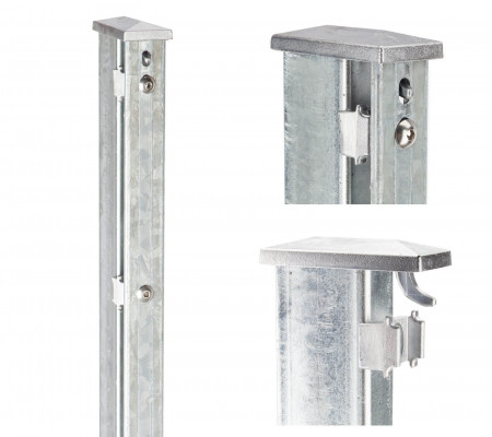 Zaunpfosten expro XA verzinkt (silberfarben)