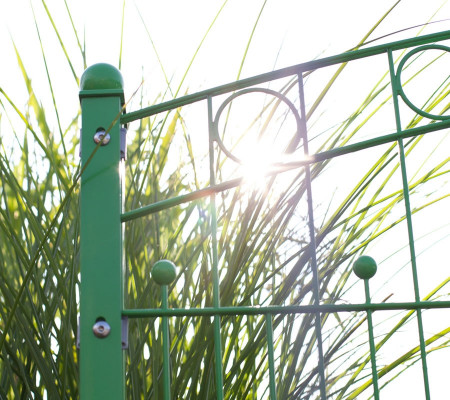 Doppelstabmattenzaun komplett Grün RAL 6005