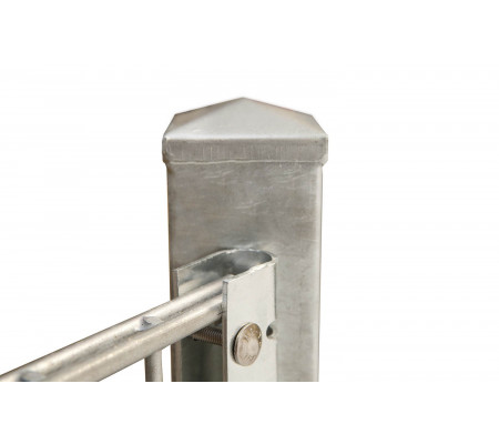 Zaunanschlussleiste an Pfosten zink