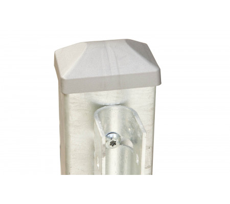 Zaunanschlussleiste an Pfosten zink