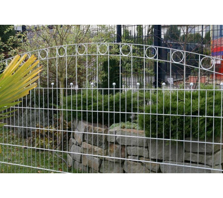 Doppelstabmattenzaun komplett verzinkt (silberfarben)