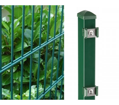 Doppelstabmattenzaun komplett Grün RAL 6005