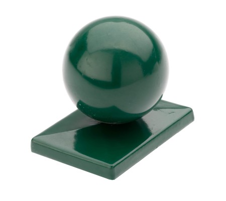 Zierkugel für Zaunpfosten 60x40mm-grün RAL 6005 ohne Überstand
