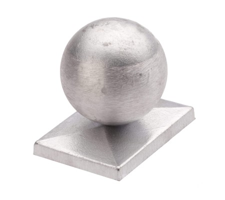 Zierkugel für Zaunpfosten 60x40mm-verzinkt (silberfarben) ohne Überstand