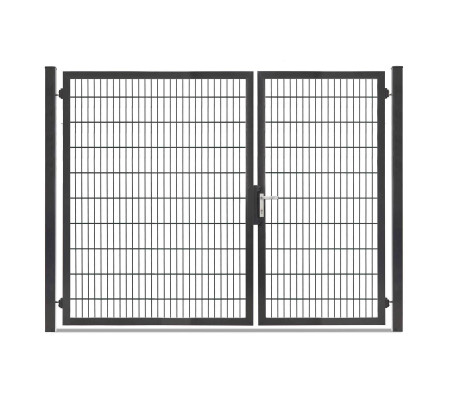 Gartentor Hoftor Doppelstabmatentor Rohrrahmentor Profi-Max 2 flg. Lichte Weite: 2640 mm Anthrazit RAL 7016