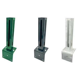 Winkelfussplatte für Eck-Zaunpfosten 60/60 mm