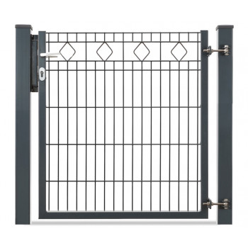 Schmuckzauntor Barcelona 1 flg. Lichte Weite 1020 mm - Anthrazit RAL 7016