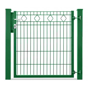 Schmuckzauntor Barcelona 1 flg. Lichte Weite 1020 mm - Grün RAL 6005