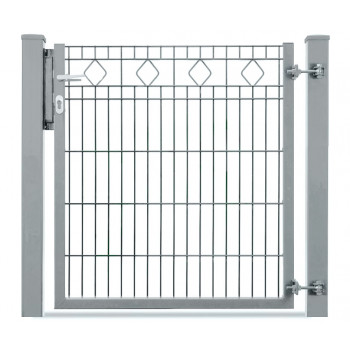 Schmuckzauntor Barcelona 1 flg. Lichte Weite 1020 mm - verzinkt (silberfarben)