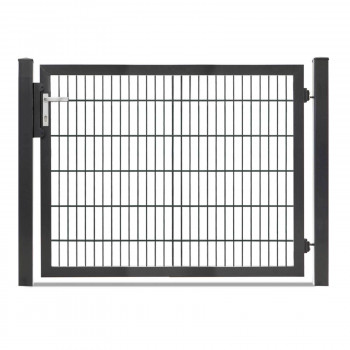 Gartentor Hoftor Doppelstabmatentor Rohrrahmentor  Profi-Max 1 flg. Lichte Weite: 1590 mm Anthrazit RAL 7016