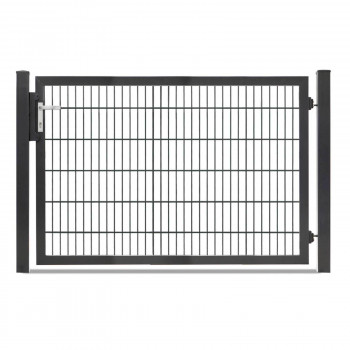 Gartentor Hoftor Doppelstabmatentor Rohrrahmentor Profi-Max 1 flg. Lichte Weite: 1840 mm Anthrazit RAL 7016