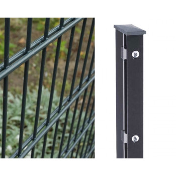 Doppelstabmattenzaun komplett Anthrazit RAL 7016