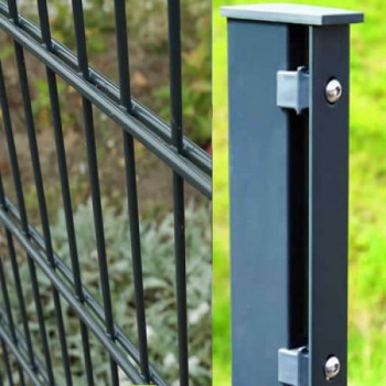 15 Meter Doppelstabmattenzaun komplett (anthrazit) 