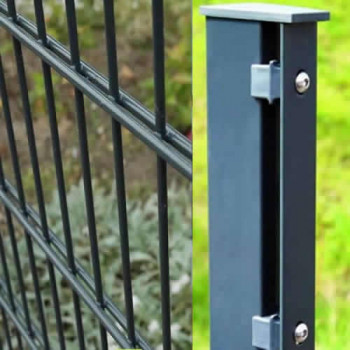 55 Meter Doppelstabmattenzaun komplett (anthrazit) 