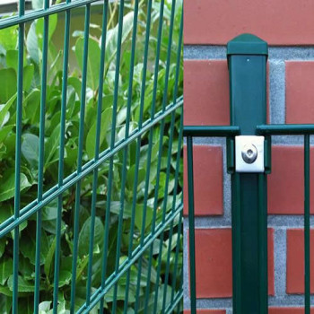 60 Meter Doppelstabmattenzaun komplett (grün)