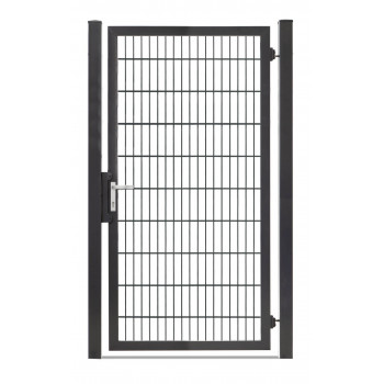 Rohrrahmentor Profi-Max 1 flg. Lichte Weite: 1090 mm Höhe 2000 mm + Sichtschutzpaket Anthrazit RAL 7016