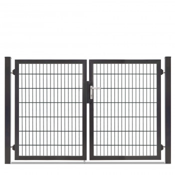 Rohrrahmentor Profi-Max 2 flg. Lichte Weite: 2140 mm Höhe 1400 mm verzinkt (silberfarben)