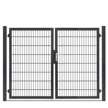 Rohrrahmentor Profi-Max 2 flg. Lichte Weite: 2140 mm Höhe 1600 mm verzinkt (silberfarben)