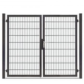 Rohrrahmentor Profi-Max 2 flg. Lichte Weite: 2140 mm Höhe 1800 mm verzinkt (silberfarben)