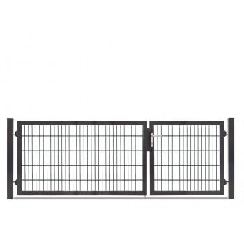 Rohrrahmentor Profi-Max S 2 flg. Lichte Weite: 2890 mm asymmetrisch Höhe 1200 mm Anthrazit RAL 7016