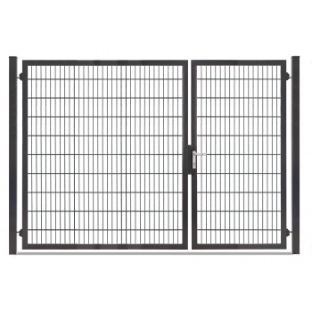 Rohrrahmentor Profi-Max S 2 flg. Lichte Weite: 2890 mm asymmetrisch Höhe 2000 mm Anthrazit RAL 7016