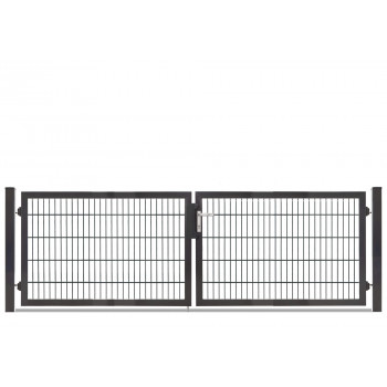 Rohrrahmentor Profi-Max 2 flg. Lichte Weite: 3140 mm Höhe 1000 mm Anthrazit RAL 7016