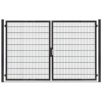 Rohrrahmentor Profi-Max 2 flg. Lichte Weite: 3140 mm Höhe 2000 mm Anthrazit RAL 7016