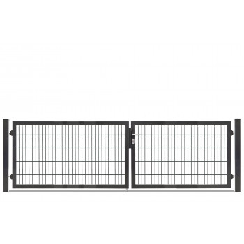 Rohrrahmentor Profi-Max S 2 flg. Lichte Weite: 3390 mm asymmetrisch Höhe 1000 mm Anthrazit RAL 7016