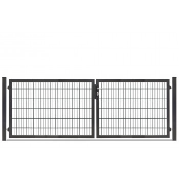 Rohrrahmentor Profi-Max S 2 flg. Lichte Weite: 3390 mm asymmetrisch Höhe 1200 mm Anthrazit RAL 7016