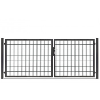 Rohrrahmentor Profi-Max S 2 flg. Lichte Weite: 3390 mm asymmetrisch Höhe 1400 mm Anthrazit RAL 7016