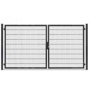 Rohrrahmentor Profi-Max S 2 flg. Lichte Weite: 3390 mm asymmetrisch Höhe 1800 mm Anthrazit RAL 7016