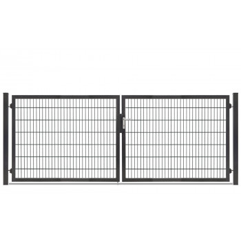 Rohrrahmentor Profi-Max 2 flg. Lichte Weite: 3640 mm Höhe 1400 mm verzinkt (silberfarben)