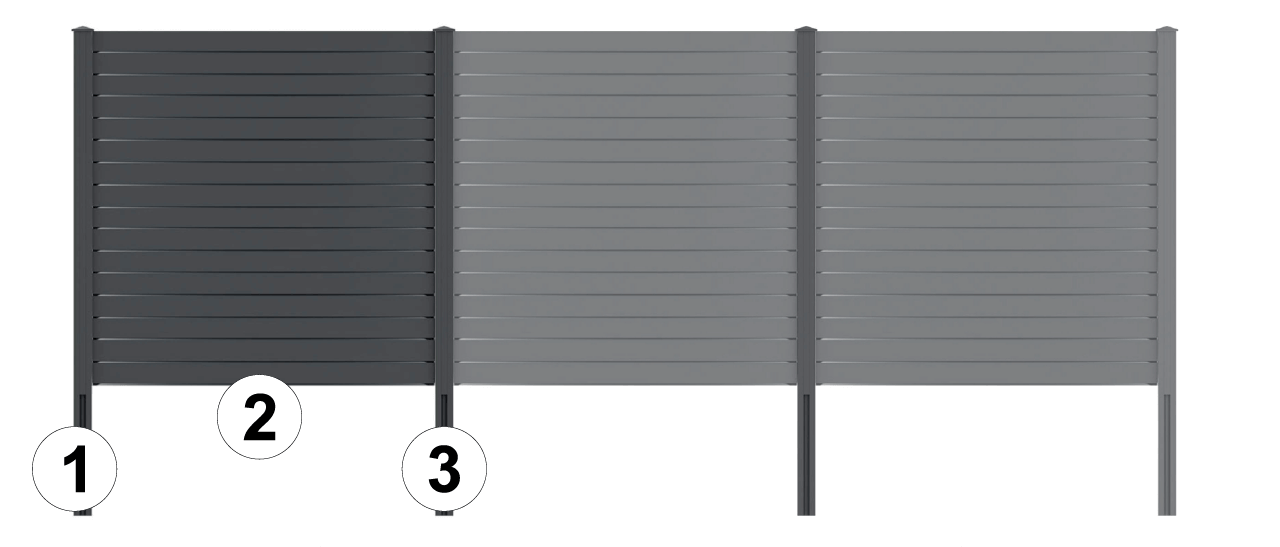 Aluminium Zaun Rhombus Paneele Technische Zeichnung