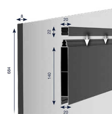 Aluminium Winschutzzaun Paneele Detail